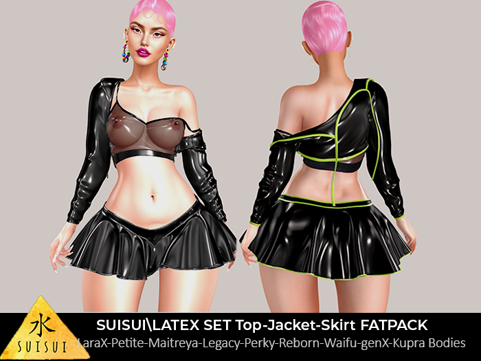 SUISUI\Latex Set Top-Jacket Skirt  FATPACK
