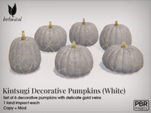 Kintsugi Decorative Pumpkins (White)