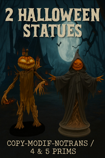 2 Halloween Statues