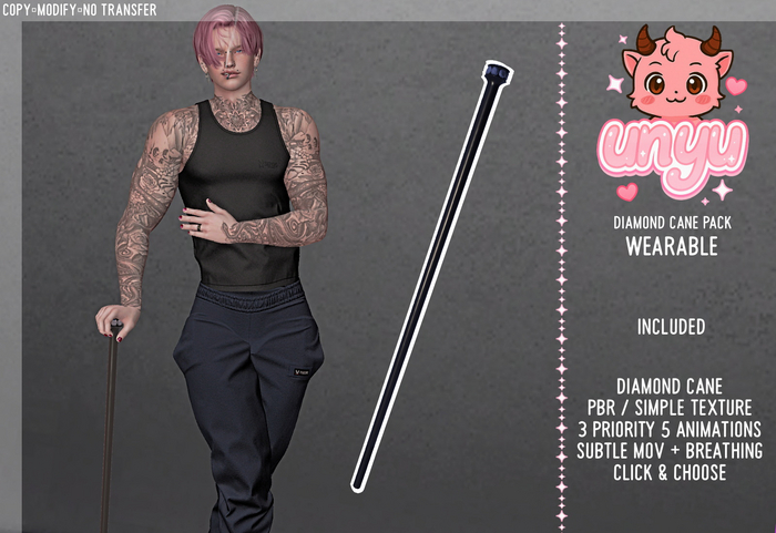[unyu] Diamond Cane Pack