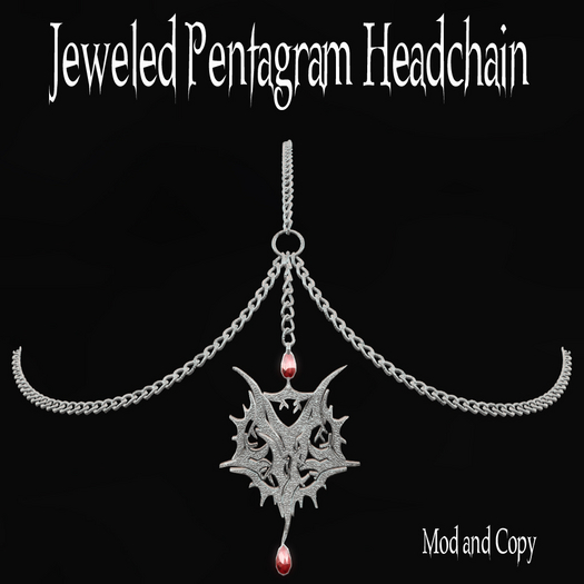 Jeweled Pentagram Head Chain