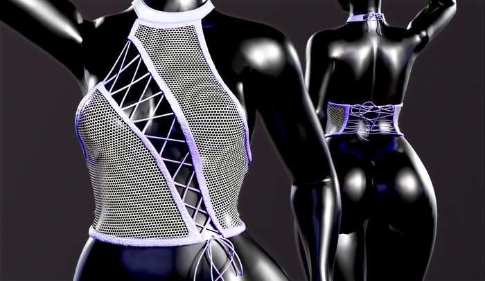 Bad Witch Mesh Top Purple