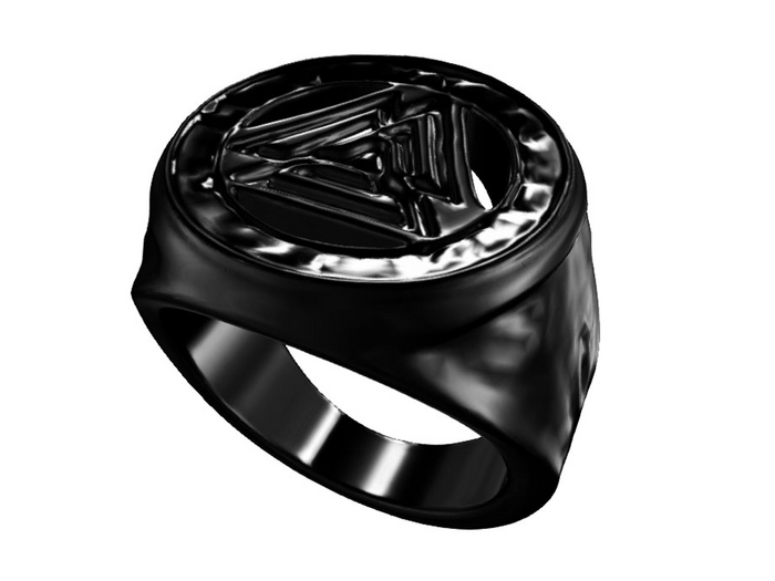 Celtic finger ring - Black