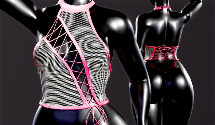 Bad Witch Mesh Top Red