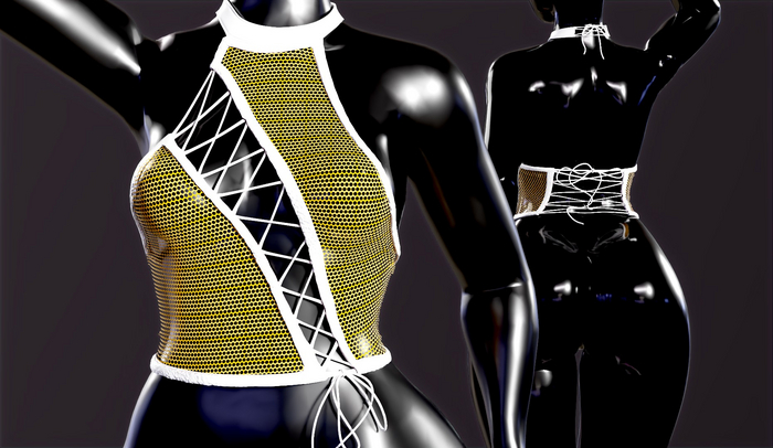 Bad Witch Mesh Top White 