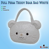 [My Home] Full Perm Teddy Bear Bag White