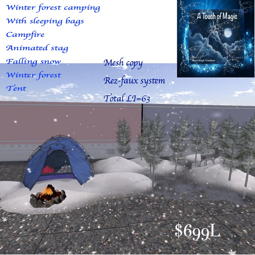 Outdoor winter camping scene-Box LI=63