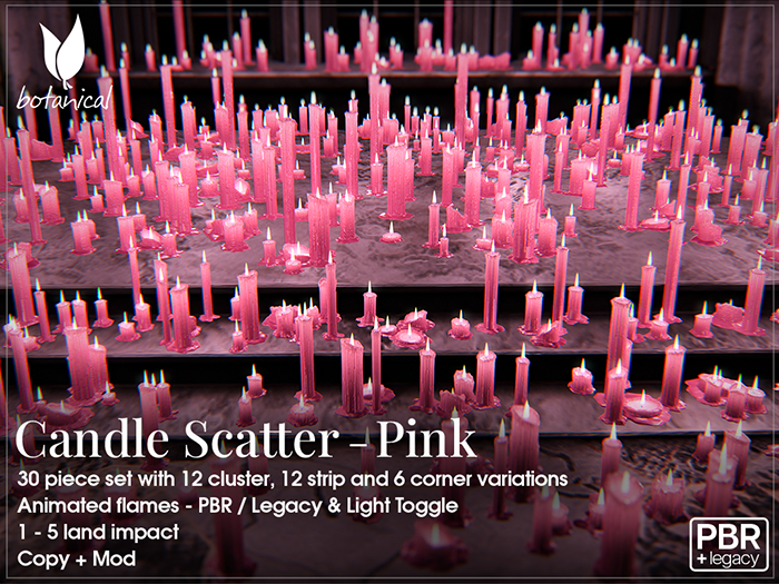 Candle Scatter - Pink