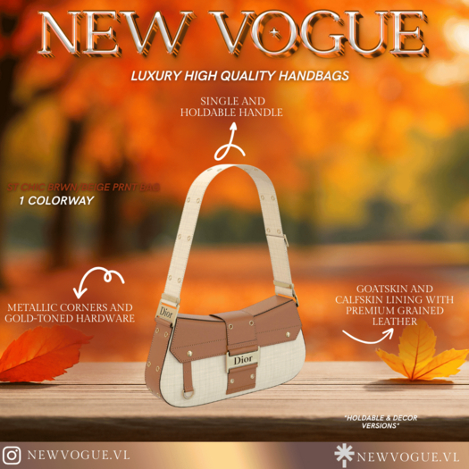 [NEW VOGUE] ST CHIC BAG - BRWN/BEIGE PRNT