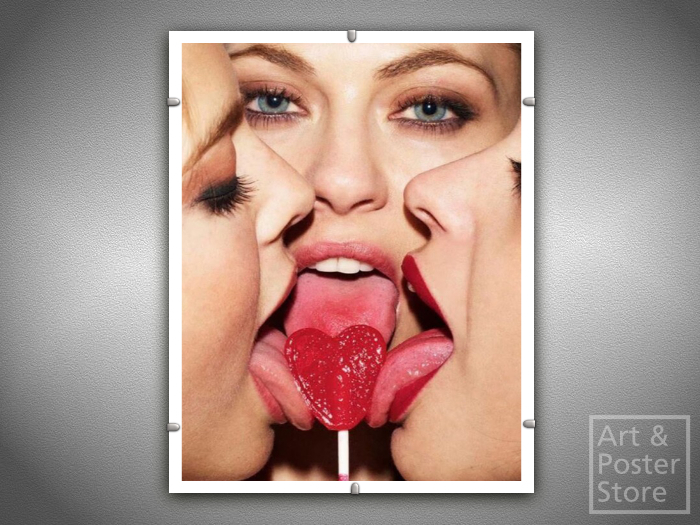 Lollipop | Erotic Photo Poster | Mesh Clip Frame #143 