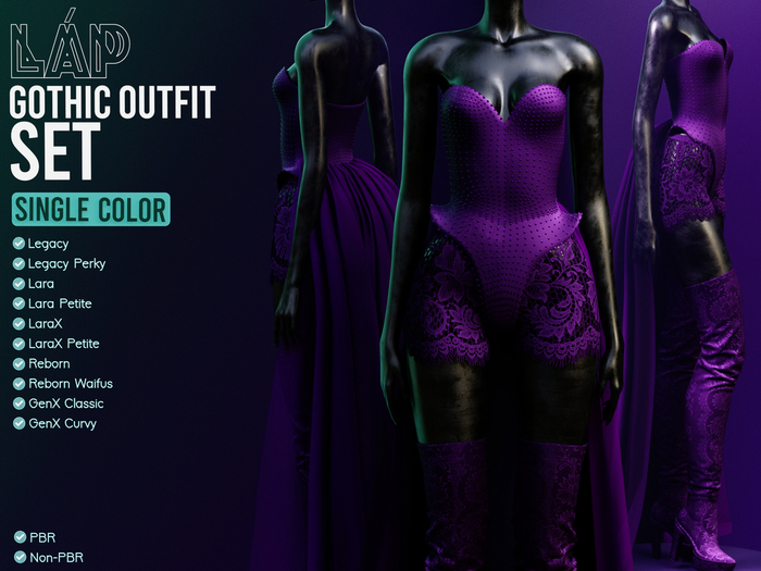 Gothic Outfit Set by LAP (Violet)