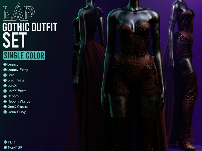 Gothic Outfit Set by LAP (Brown)
