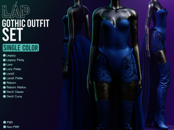 Gothic Outfit Set by LAP (Blue)