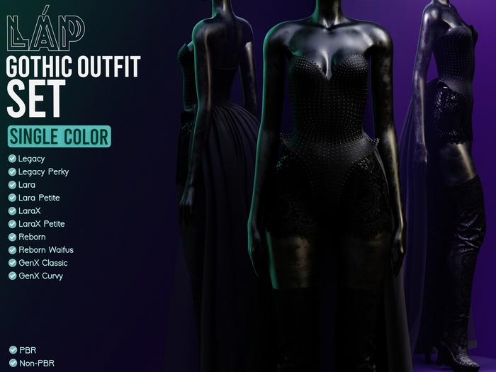 Gothic Outfit Set by LAP (Black)