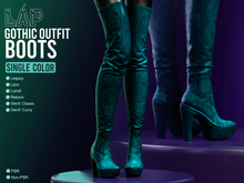 Gothic Outfit Boots by LAP (Turquoise)