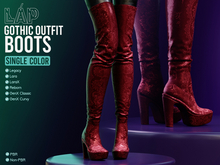 Gothic Outfit Boots by LAP (Red)
