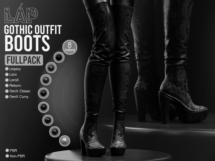 Gothic Outfit Boots by LAP (Demo)