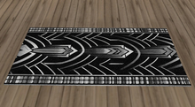 Silver & Black Deco Runner Rug