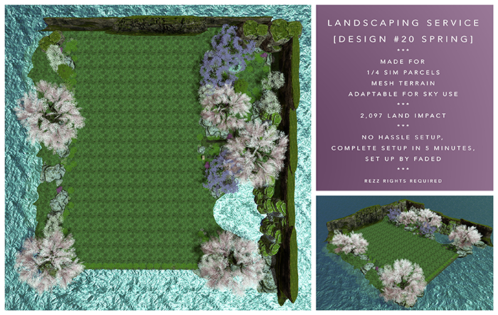 [F] Landscape 20 - Cherry Grove - Spring (1/4 Sim)