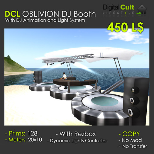 *** DCL OBLIVION Dj Booth - with dance platform