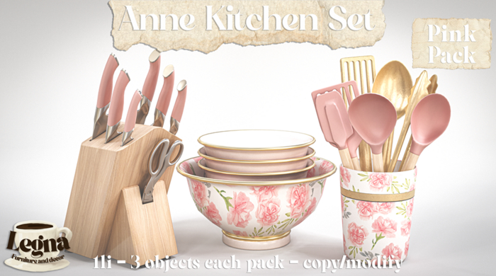 - Legna - Anne Kitchen Set (Pink Pack)