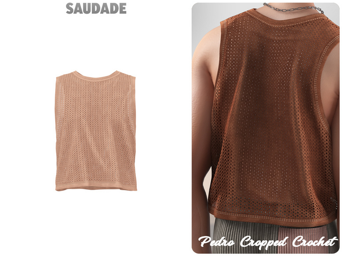 Saudade. Pedro Cropped Crochet (FATPACK)