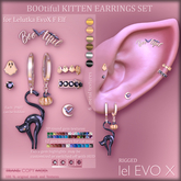 *AvaWay* BOOtiful KITTEN Earrings Set for lel Evo X Elf Ears