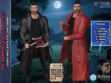 (HASSEL) PACK BUFFY INSPIRED MEN'S VAMPIRE SLAYER OUTFIT LEGACY MALE & ATHLETIC, JAKE, GIANNI 492 HALLOWEEN COSTUME