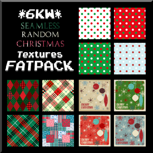 *6KW* FULL PERM Seamless Random Christmas Textures FATPACK