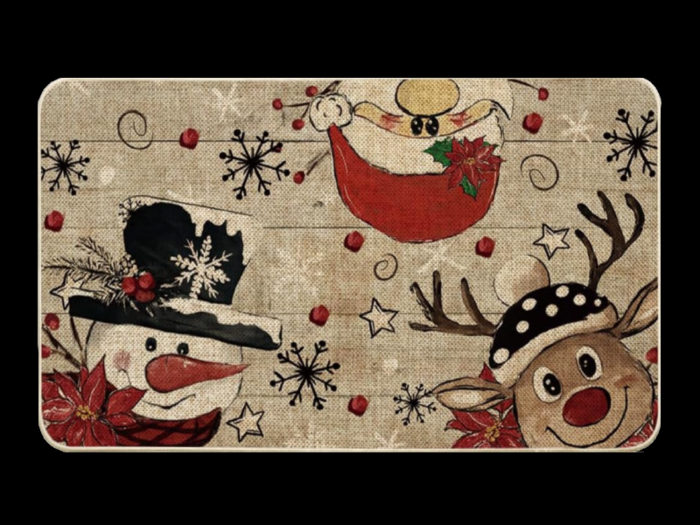 *6KW* FULL PERM Random Xmas Welcome Mat Texture #6