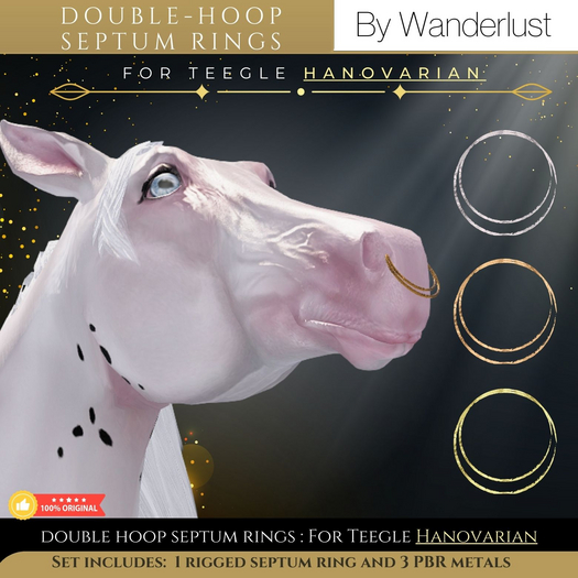 Wanderlust-Hanovarian Double Septum Rings Boxed