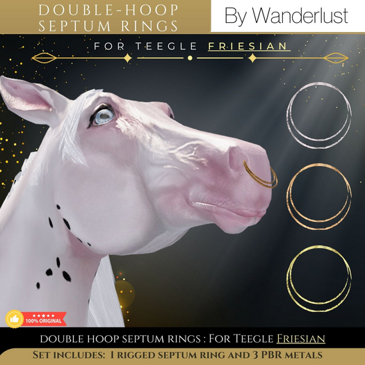 Wanderlust-Friesian Double Septum Rings Boxed
