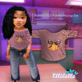ELLIBELLE - TD PURRFECTLY PUMPKIN Crop Tee