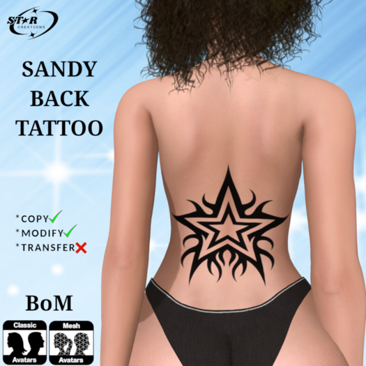 Sandy Back Tattoo