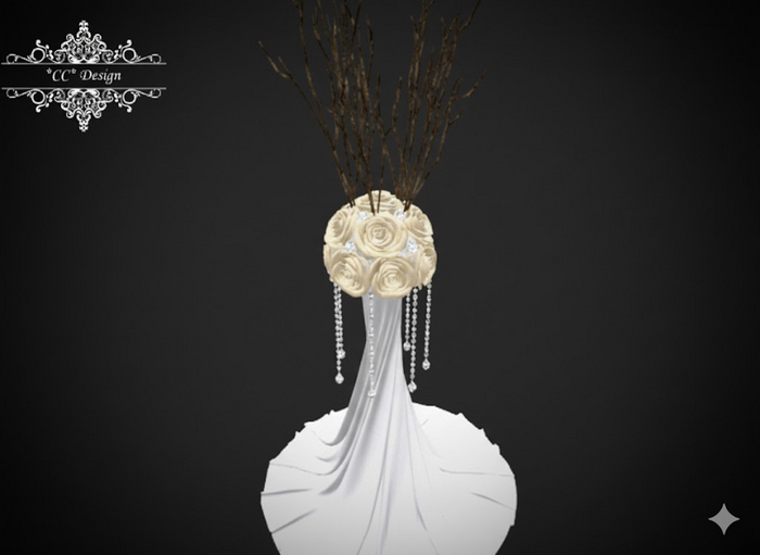 *CC* Elegant Roses Column Blanchedalmond