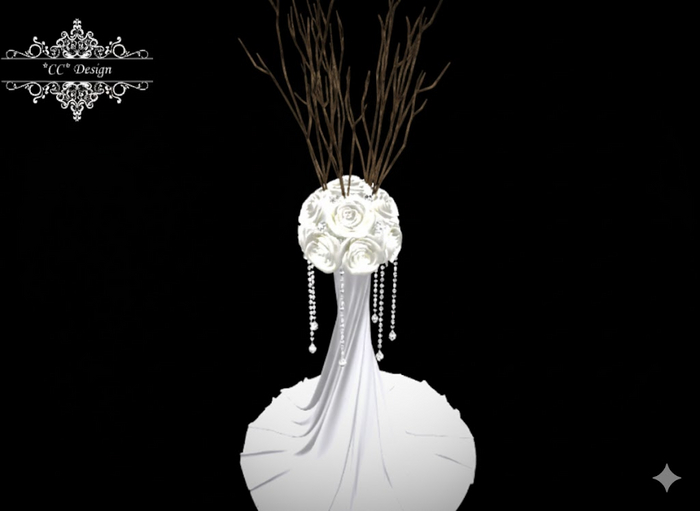 *CC* Elegant Roses Column White