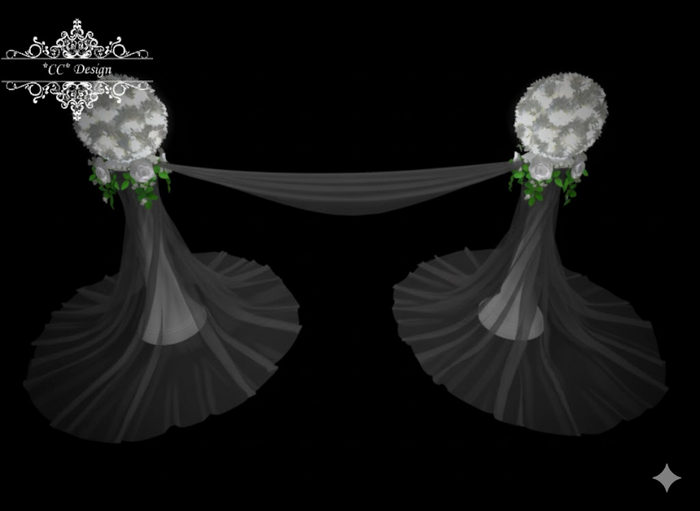 *CC* Wedding Flower Column Black