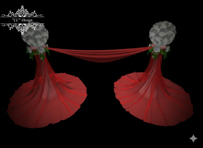 *CC* Wedding Flower Column Firebrick