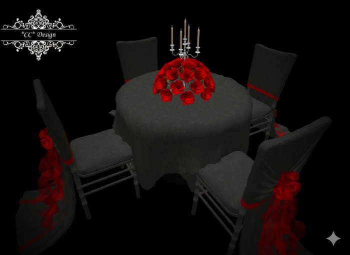 *CC* Wedding Table Gothic Red