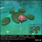 *vS* Water lily w lilypads, FATPACK