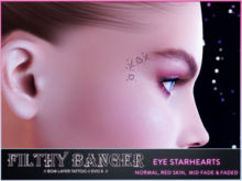FB - Eye starhearts - (lel EvoX) - face tattoo