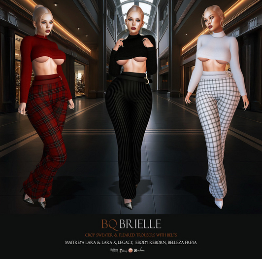 BQ::Brielle  Crop Sweater:: Red 