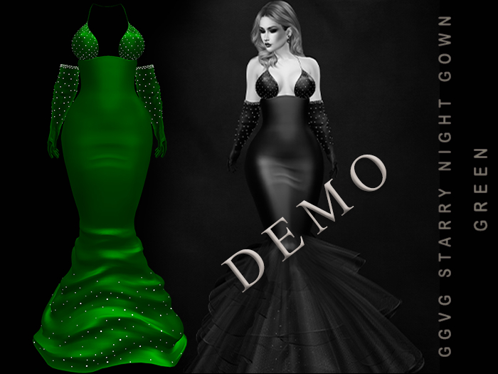 GGVG STARRY NIGHT GOWN GREEN[DEMO]