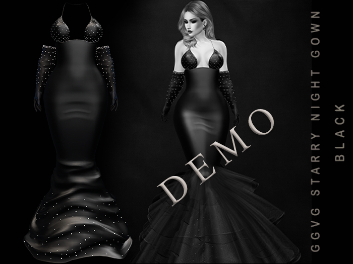 GGVG STARRY NIGHT GOWN BLACK[DEMO]