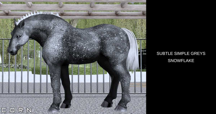 C O R N - SUBTLE SIMPLE SNOWFLAKED GREY