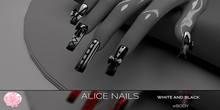 -Vixen- Alice Nails White and Black eBody 