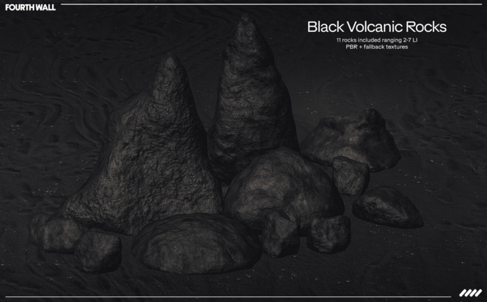 [FOURTH WALL] Black Volcanic Rocks Pack