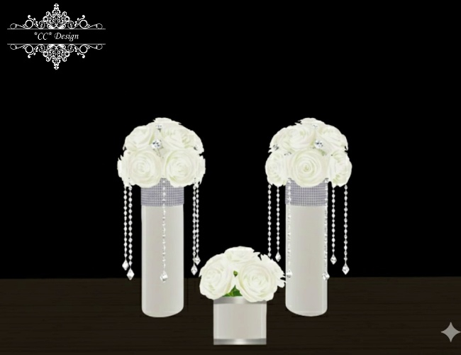 *CC* Wedding Rose Vase White