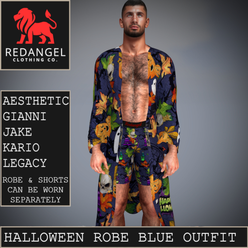 Halloween Robe and Shorts Blue Outfit
