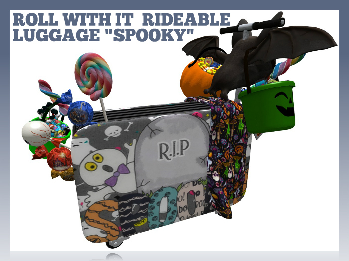 ROLL WITH IT  RIDEABLE LUGGAGE "SPOOKY"